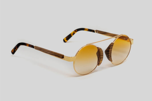 Aristotle Gold Rosewood Sun UV400 - Bôhten Eyewear