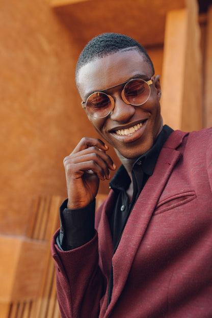 Aristotle Gold Rosewood Sun UV400 - Bôhten Eyewear